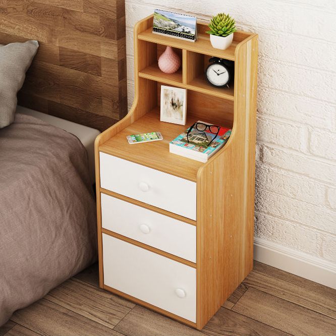 Wooden Bedside Cabinet Modern Style Minimalist Bedside Table with Drawers Clearhalo 'Bedroom Furniture' 'furn' 'furn_night_stand' 'Furniture' 'night_stand' 'Nightstands' 1200x1200_97f6f5a5-5aea-406c-9d78-256f94ef30f2