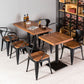 Solid Wood Dining Table Industrial Brown Top Dining Table with Black Frame Clearhalo 'Dining Tables & Seating' 'Dining Tables' 'dining_table' 'furn' 'furn_dining_table' 'Furniture' 'Kitchen & Dining Furniture' 1200x1200_97f79ad6-0718-4c38-8293-ca86ccf9258d