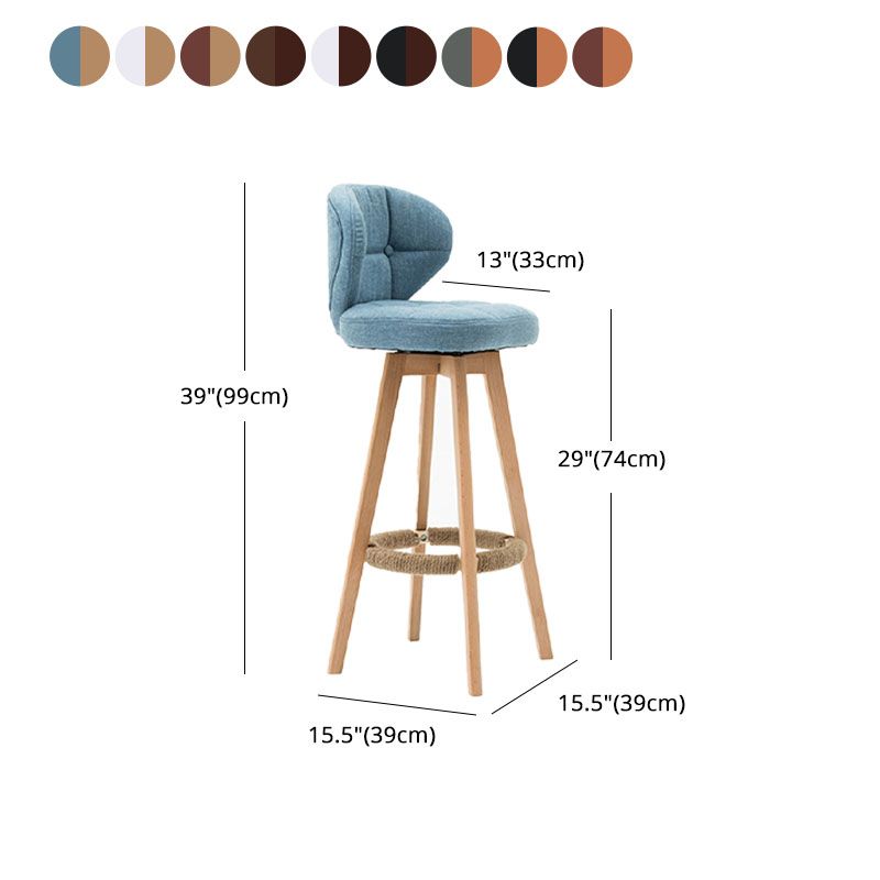Scandinavian Style Wooden Bar-stool Square Seat Counter Stool for Kitchen Bar Clearhalo 'Bar Furniture' 'Bar Stools' 'bar_stools' 'furn' 'furn_bar_stools' 'furniture_bar_stools' 'Kitchen & Dining Furniture' 'kitchen&dining_furn' 'kitchen' 'kitchen_furn' Furniture' 1200x1200_97f7d4aa-d766-4978-8bd2-07c966e1905c