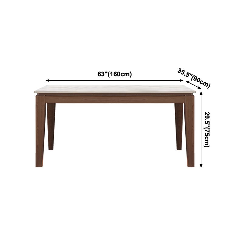 Mid-Century Modern Dining Table Sintered Stone Top Dining Table with Wooden Base for Kitchen Clearhalo ' dining_table' 'Dining Tables & Seating' 'Dining Tables' 'furn' 'furn_dining_table' 'Furniture' 'furniture_dining_table' 'Kitchen & Dining Furniture' 'kitchen&dining_furn' 'kitchen' 'kitchen_dining_table' 1200x1200_97f9039c-b33e-45ff-9b29-7214c69da379