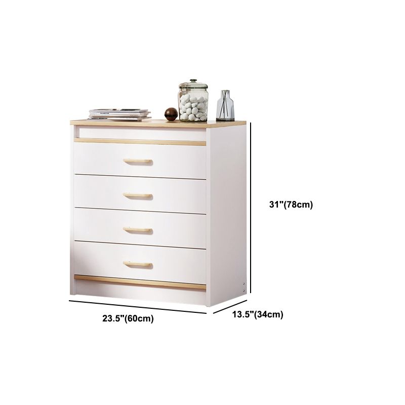 13.38 "幅の長方形アクセントチェストホワイトウッドアクセントキャビネット