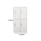 Steel White Storage Cabinet with Hinged Door Modern Cabinet for Bathroom
