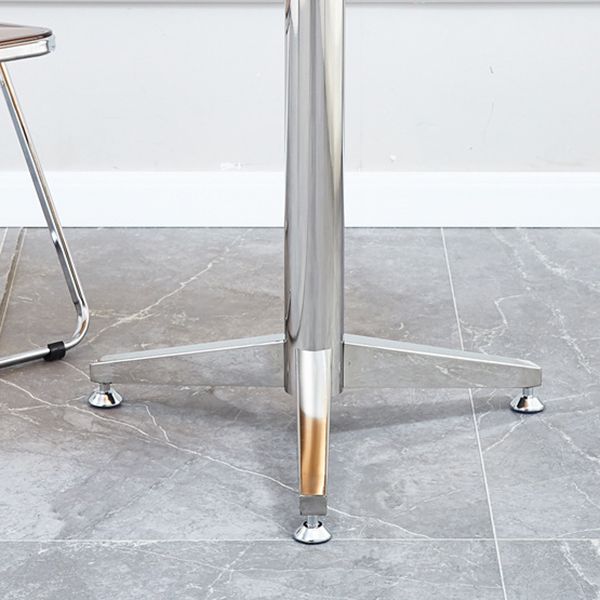 Glass Top Dining Table Modern Dining Table with Pedestal Base Clearhalo 'Dining Tables & Seating' 'Dining Tables' 'dining_table' 'Furniture' 'furniture_dining_table' 'Kitchen & Dining Furniture' 'kitchen' 'kitchen_dining_table' 1200x1200_97fe756f-64ee-4c9b-81eb-257fbaffe980