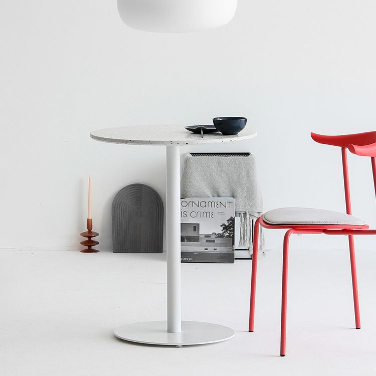 Round Dining Dinette Table Simplicity Style Pedestal Casual Furniture for Home Clearhalo ' dining_table' 'Dining Tables & Seating' 'Dining Tables' 'furn' 'furn_dining_table' 'Furniture' 'furniture_dining_table' 'Kitchen & Dining Furniture' 'kitchen&dining_furn' 'kitchen' 'kitchen_dining_table' 1200x1200_9800b104-ecec-438c-83a2-4e37ee13ecd8