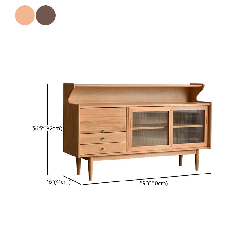 Cajones de buffet y puertas modernas de madera de cherry