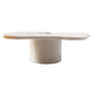 15"H Contemporary Coffee Table Wooden White Coffee Cocktail Table