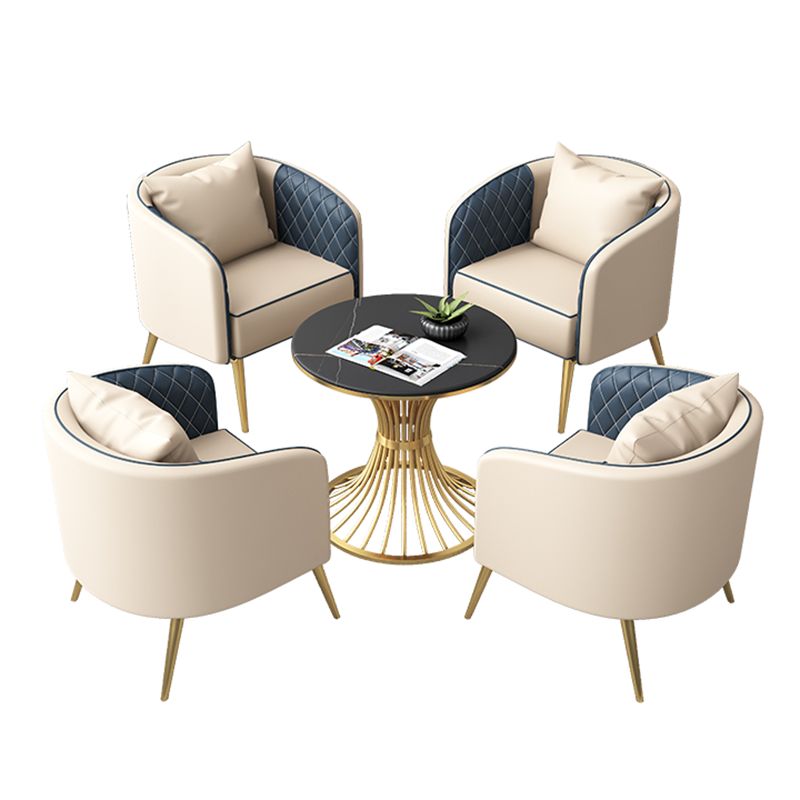 Round Shape Luxury Dining Table White Tone Fixed Table with Sintered Stone Clearhalo ' dining_table' 'Dining Tables & Seating' 'Dining Tables' 'furn' 'furn_dining_table' 'Furniture' 'furniture_dining_table' 'Kitchen & Dining Furniture' 'kitchen&dining_furn' 'kitchen' 'kitchen_dining_table' 1200x1200_9803298d-fbc8-4261-bde8-3650a87cabb3
