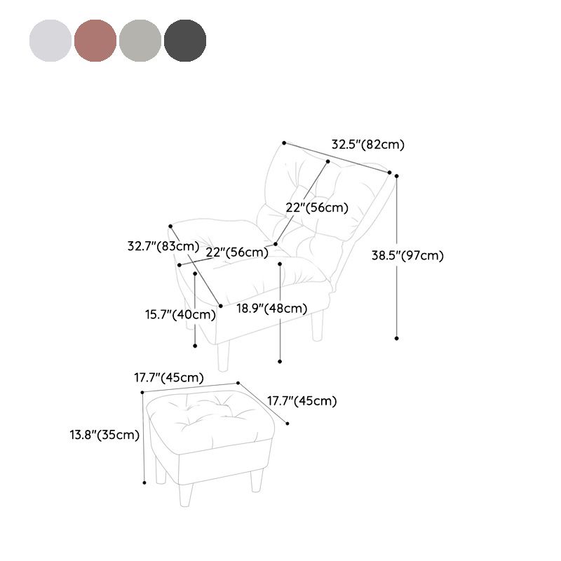 Scandinavian Parsons Chair Solid Color Living Room Reclining Basic Four Leg Accent Chair Clearhalo 'Accent Chairs' 'accent_chairs' 'Chairs & Seating' 'furn' 'furn_accent_chairs' 'Furniture' 'Living Room Furniture' 1200x1200_98036caf-e8f5-423f-9b69-224901f3d875