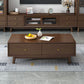 Wooden Coffee Table with 2 Drawers and 4 Wooden Legs in Brone for Living Room Clearhalo 'Coffee & Accent Tables' 'Coffee Tables' 'coffee_tables' 'furn' 'furn_coffee_tables' 'Furniture' 'Living Room Furniture' 1200x1200_9803748b-fa64-4dc0-a11e-2c4afe951fa9