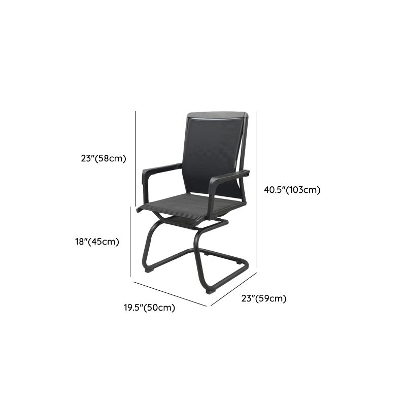 Contemporary Arms Included Desk Chair Mesh Back Conference Chair for Office Clearhalo 'furn' 'furn_office_chair' 'Furniture' 'Office Chairs' 'Office Furniture' 'office_chair' 1200x1200_98038f94-76fd-4b52-bb91-a07c5af9271e