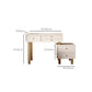 Glam Wood Vanity Dressing Table White Makeup Vanity Desk with Drawer