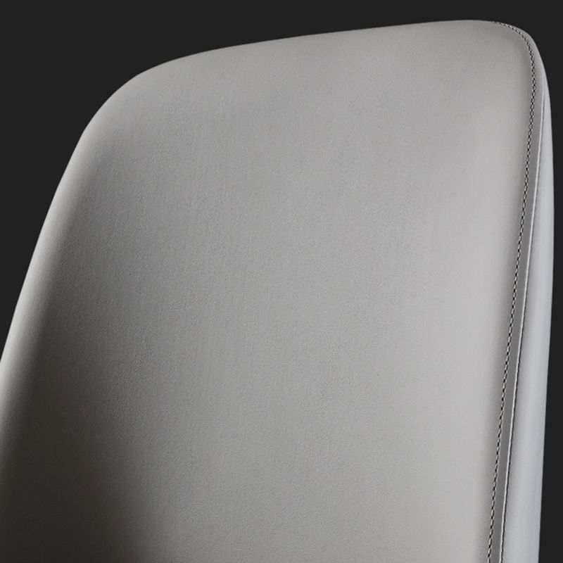 Leather Industrial Restaurant Side Chair Parsons Gray Dining Chair with Black Legs Clearhalo ' kitchen&dining_furn' 'Dining Chairs' 'Dining Tables & Seating' 'dining_chair' 'furn' 'furn_dining_chair' 'Furniture' 'furniture_dining_chair' 'Kitchen & Dining Furniture' 'kitchen' 1200x1200_9803c067-7548-4fdd-b99c-862f8285a05d