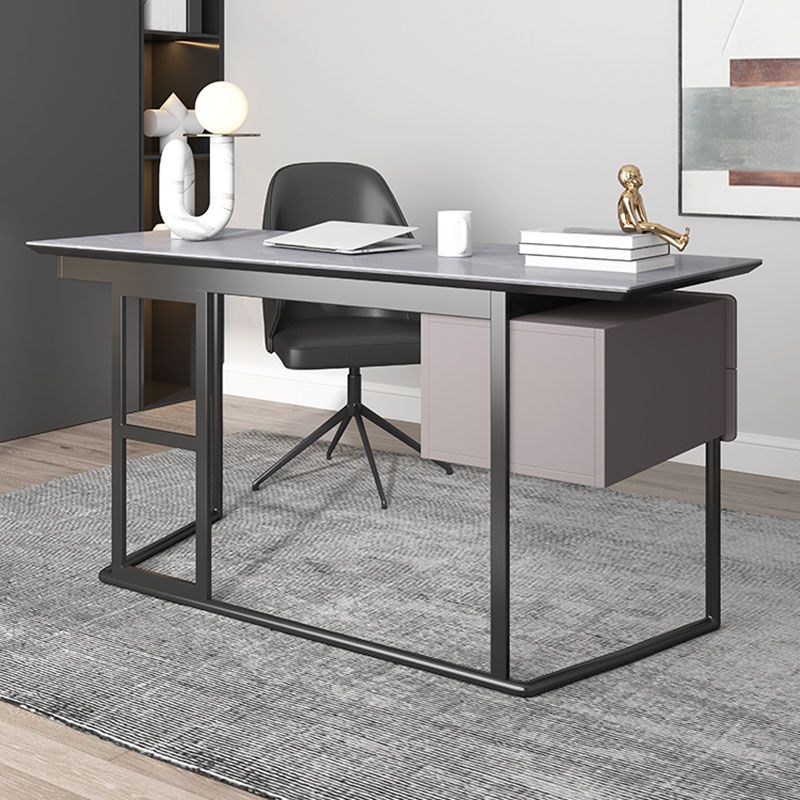 Steinrechteck-Schreibtisch 2-Drawers 23,62 "großer Büroschreibtisch