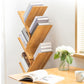 Urban Bamboo Shelf Bookcase Open Storage Vertical Bookshelf for Living Room