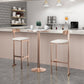 Glam Faux Leather Bar Stool Low Back Counter Bar Stool for Home