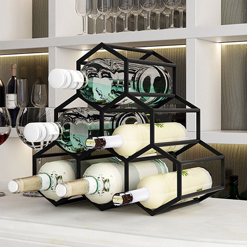 Tabletop Glam Style Wine Rack Metal Wine Bottle Rack for Living Room Clearhalo 'furn' 'furn_wine_racks' 'Furniture' 'Kitchen & Dining Furniture' 'Wine Racks' 'wine_racks' 1200x1200_98051aa6-876d-426e-9453-8234528ccfca