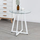 Simplicity Style Round Pedestal Dining Table Clear Glass Home Furniture Clearhalo ' dining_table' 'Dining Tables & Seating' 'Dining Tables' 'Furniture' 'furniture_dining_table' 'Kitchen & Dining Furniture' 'kitchen&dining_furn' 'kitchen' 'kitchen_dining_table' 1200x1200_9808d7cb-0203-4fd8-819d-f70a7b3374cb