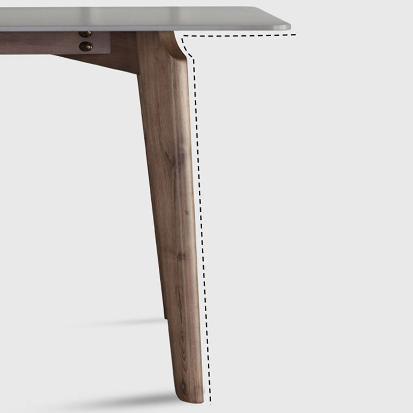 Modern Sintered Stone Top Dining Set Rectangle 1/3/4/5 Pieces Wooden Dining Room Table Set Clearhalo 'Dining Room Sets' 'Dining Tables & Seating' 'dining_room_set' 'furn' 'furn_dining_room_set' 'Furniture' 'Kitchen & Dining Furniture' 1200x1200_9809f159-2c98-4676-a000-41af036f3db3