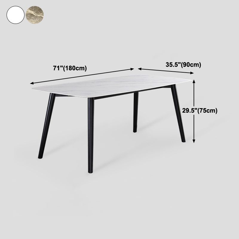 Rectangle Industrial Dining Table Fixed Table with Sintered Stone Clearhalo ' dining_table' 'Dining Tables & Seating' 'Dining Tables' 'furn' 'furn_dining_table' 'Furniture' 'furniture_dining_table' 'Kitchen & Dining Furniture' 'kitchen&dining_furn' 'kitchen' 'kitchen_dining_table' 1200x1200_980b8583-e5a9-4678-883f-62b1071388f8