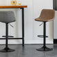 Contemporary Leather Swivel Barstool Indoor Bar Stool with Metal Base and Low Back Clearhalo 'Bar Furniture' 'Bar Stools' 'bar_stools' 'furn' 'furn_bar_stools' 'Furniture' 'furniture_bar_stools' 'Kitchen & Dining Furniture' 1200x1200_980d8739-aaf6-41e6-bc7f-e69474387105