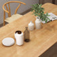 Mesa de comedor rectangular Glam, mesa de madera con patas de madera para el hogar