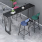 Industrial Bar Height Table Stone Top Bistro Table with Black Base Clearhalo 'Bar Furniture' 'Bar Tables' 'bar_tables' 'furn' 'furn_bar_tables' 'Furniture' 'Kitchen & Dining Furniture' 1200x1200_980f3c97-8467-4106-9b85-fc0d941c5fce