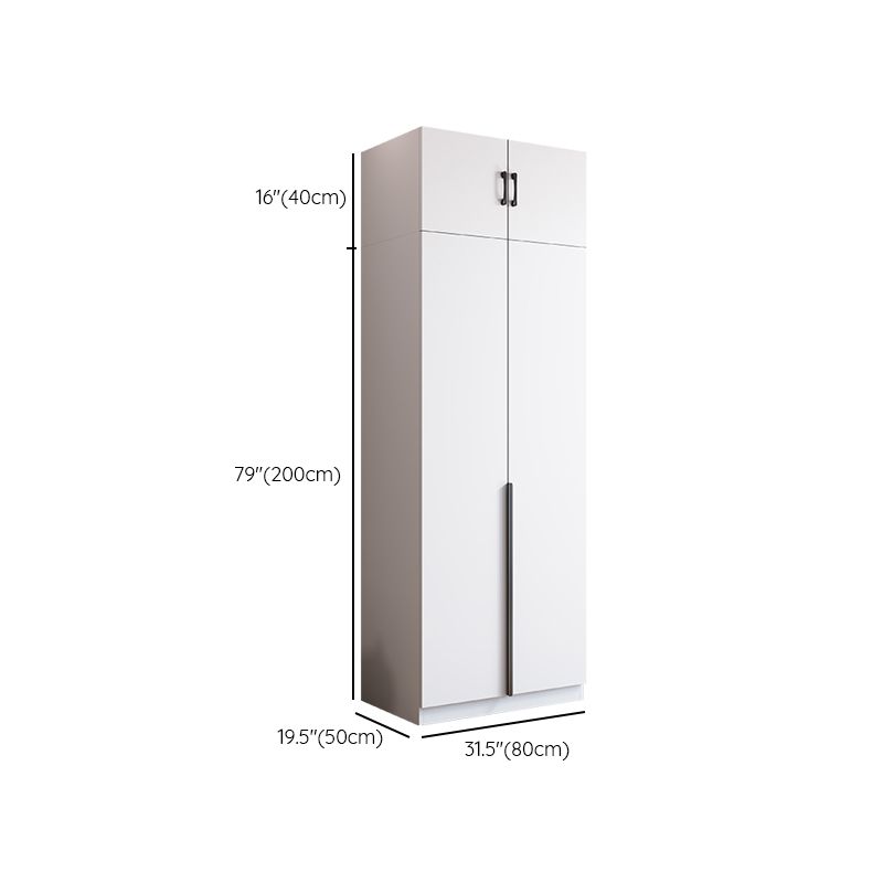 Engineered Wood Wardrobe Cabinet Modern Style Soft Close Doors Wardrobe Closet