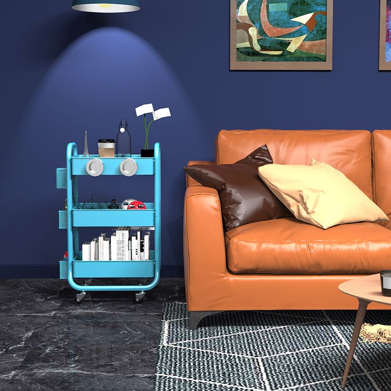 Scandinavian Style Bookcase with Casters Bookshelf for Home and Office