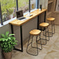 Modern Armless Backless Counter Stool Iron Cafe Bar Stool with Wooden Seat and Pedal Clearhalo 'Bar Furniture' 'Bar Stools' 'bar_stools' 'furn' 'furn_bar_stools' 'Furniture' 'furniture_bar_stools' 'Kitchen & Dining Furniture' 1200x1200_9811a014-dd43-48b7-9b0f-ff41e9c9a10c