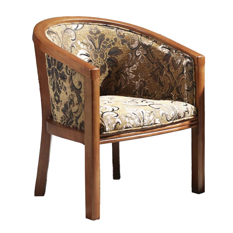 Brown Solid Wood Frame Dining Arm Chair Indoor Upholstered Arm Chair Clearhalo 'Dining Chairs' 'Dining Tables & Seating' 'dining_chair' 'furn' 'furn_dining_chair' 'Furniture' 'Kitchen & Dining Furniture' 1200x1200_9811cc0b-f2dd-4ebb-b558-8c6c486af7da