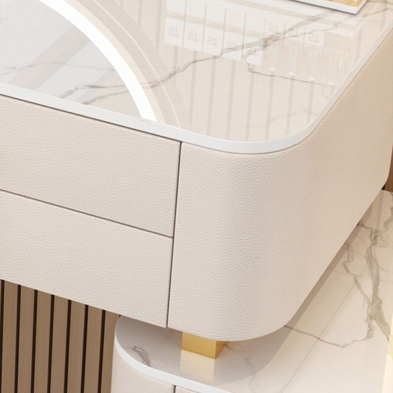 Glam Stone slaapkamer ijdelheid bureau 6 lade ijdelheid kleedtafel