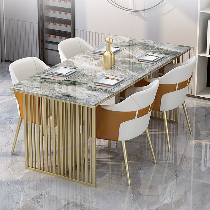 Luxury Sintered Stone Top Dining Table Rectangle Indoor Table with Double Pedestal Base Clearhalo ' dining_table' 'Dining Tables & Seating' 'Dining Tables' 'furn' 'furn_dining_table' 'Furniture' 'furniture_dining_table' 'Kitchen & Dining Furniture' 'kitchen&dining_furn' 'kitchen' 'kitchen_dining_table' 1200x1200_9814e705-4713-4100-a335-303cc63088b7