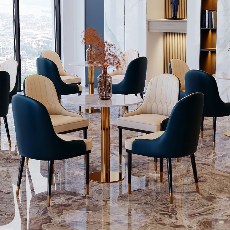 Set da tavolo Dinette in stile glam 1/2/5 pezzi set da pranzo rotondo per casa