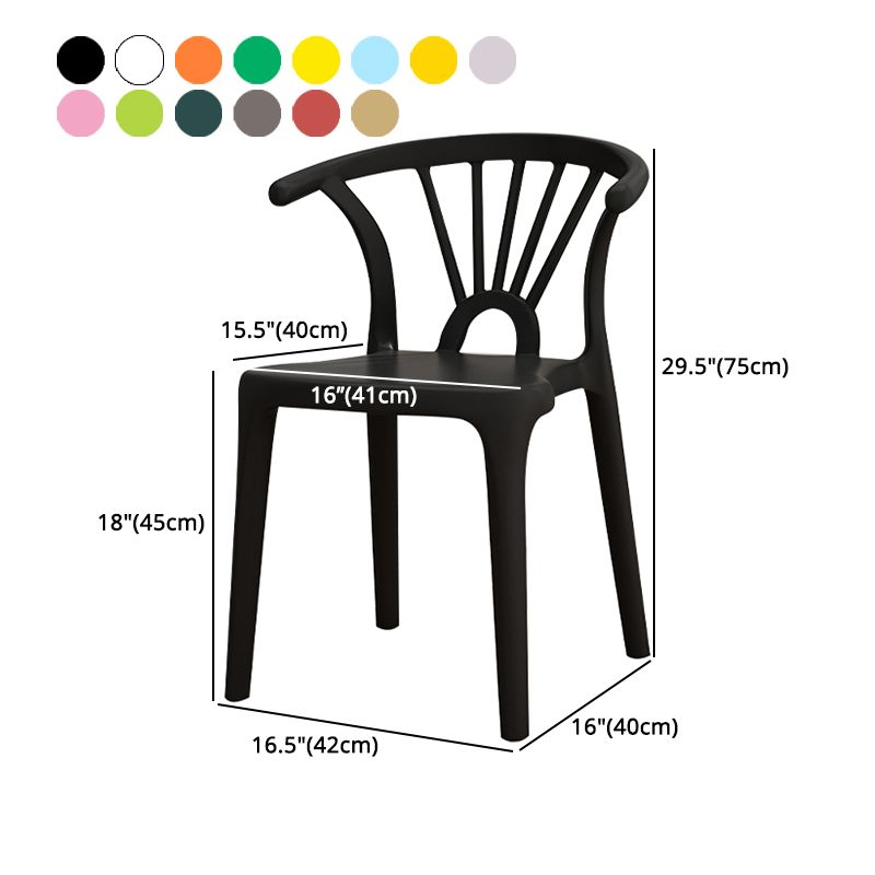 Modern Home Plastic Arm Chair Matte Finish Wishbone Dining Chair Clearhalo ' kitchen&dining_furn' 'Dining Chairs' 'Dining Tables & Seating' 'dining_chair' 'Furniture' 'furniture_dining_chair' 'Kitchen & Dining Furniture' 'kitchen' 1200x1200_9817f797-8079-4fc2-91f3-e876b59bba6d