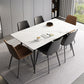 Modern Sintered Stone White Dining Set with Rectangle Table and Black Legs Kitchen Dining Set Clearhalo 'Dining Room Sets' 'Dining Tables & Seating' 'dining_room_set' 'furn' 'furn_dining_room_set' 'Furniture' 'furniture_dining_room_set' 'Kitchen & Dining Furniture' 'kitchen&dining_furn' 'kitchen' 1200x1200_981800bd-d496-49dc-9dd1-8afd782be7d8