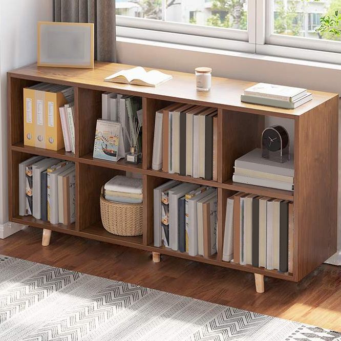 Moderne standaard houten boekenkast gesloten terug boekenplank voor balkon en woonkamer