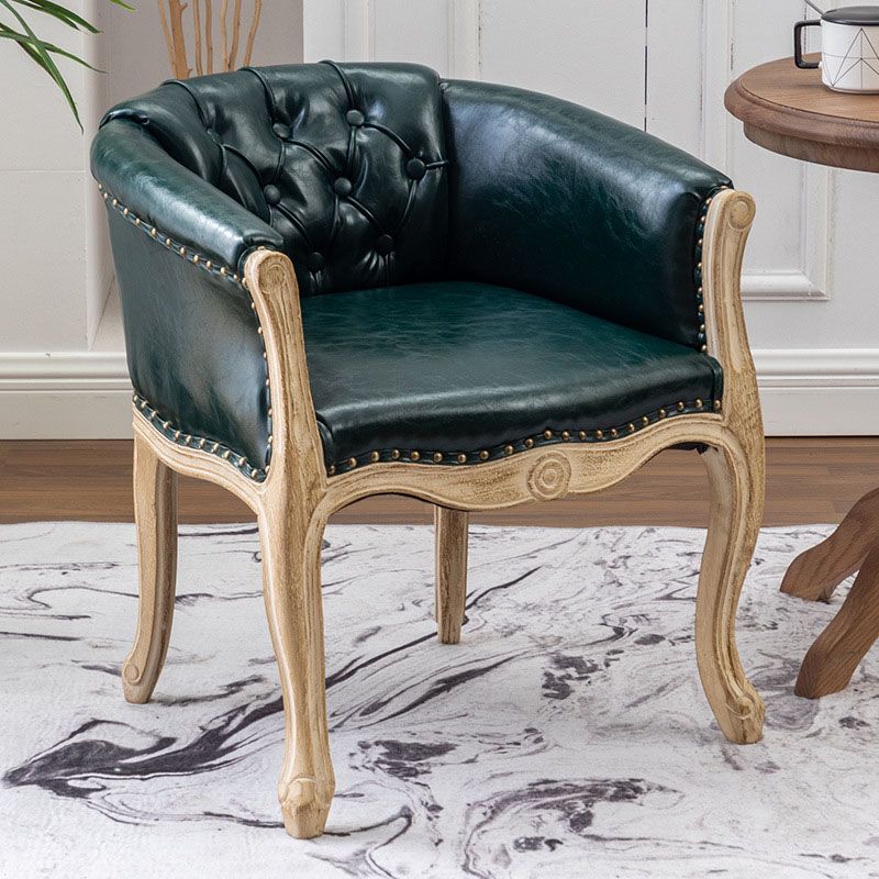 Sólida silla de comedor de la parte posterior cafetera silla de brazo tapizado