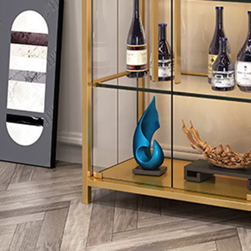 Glam Curio Curio Porte in vetro Visualizzazione dell'armadio con porta per soggiorno