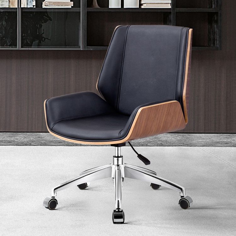 Slide Modern Desk Chair Adjustable Seat Height Office Chair with Wheels Clearhalo 'furn' 'furn_office_chair' 'Furniture' 'Office Chairs' 'Office Furniture' 'office_chair' 1200x1200_981b2adb-3c13-474b-a514-3f4667a908df