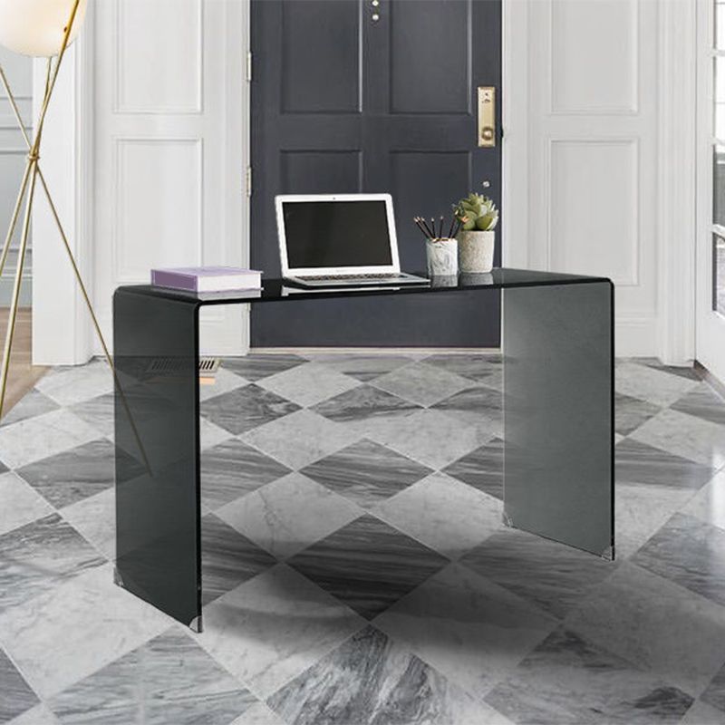 Modern Style Coffee Table with Rectangular Black/transparent Tempered Glass Abstract Base Clearhalo 'Coffee & Accent Tables' 'Coffee Tables' 'coffee_tables' 'furn' 'furn_coffee_tables' 'Furniture' 'Living Room Furniture' 1200x1200_981b6e0b-dc04-4227-94ac-4a64293b70ae