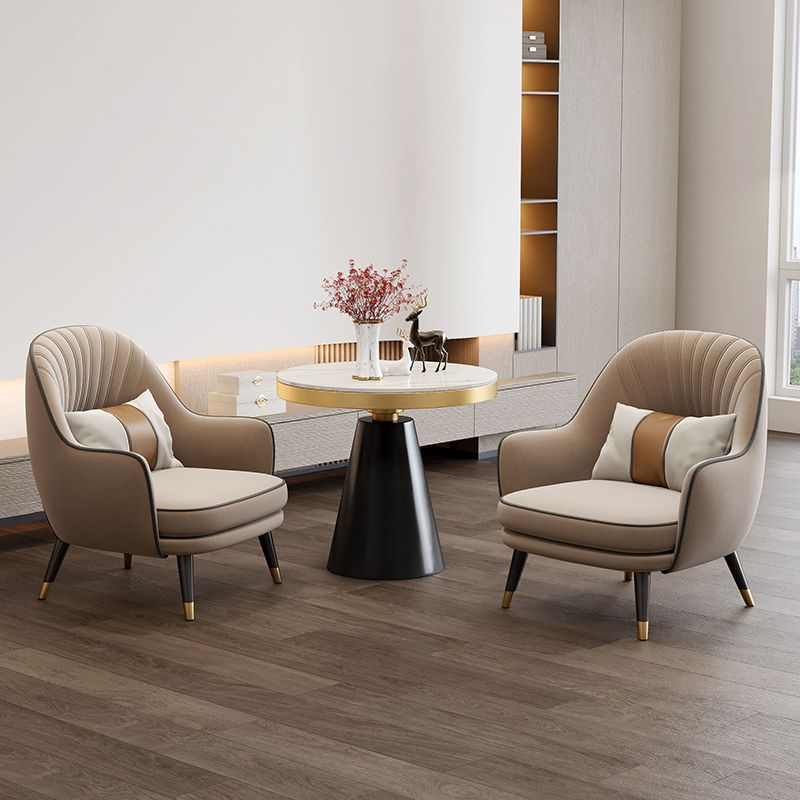 Velvet Accent Armchair 21.65" Wide Arms Included Chair for Living Room Clearhalo 'Accent Chairs' 'accent_chairs' 'Chairs & Seating' 'furn' 'furn_accent_chairs' 'Furniture' 'Living Room Furniture' 1200x1200_981ebb55-ec36-4f4b-9eab-16f1159325c8