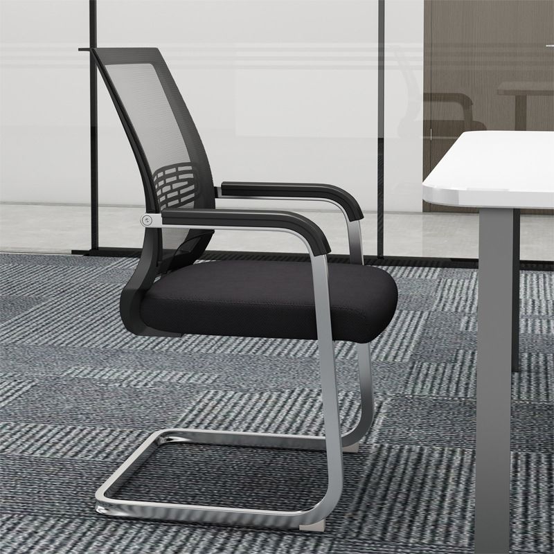 21"W Contemporary Arm Chair Black Breathable AirGrid Upholstered Desk Chair Clearhalo 'furn' 'furn_office_chair' 'Furniture' 'Office Chairs' 'Office Furniture' 'office_chair' 1200x1200_98204db8-600e-4af4-a556-1453d00b2a3d