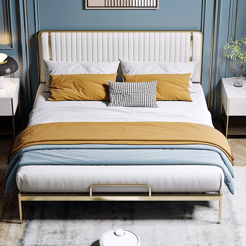 Glam Style Metal Bed Including HeadboardPanel Bed , 43 inch High Clearhalo 'Bedroom Furniture' 'Beds' 'furn' 'furn_beds' 'Furniture' 1200x1200_9821996b-2941-4618-afbb-ff8b281b1174