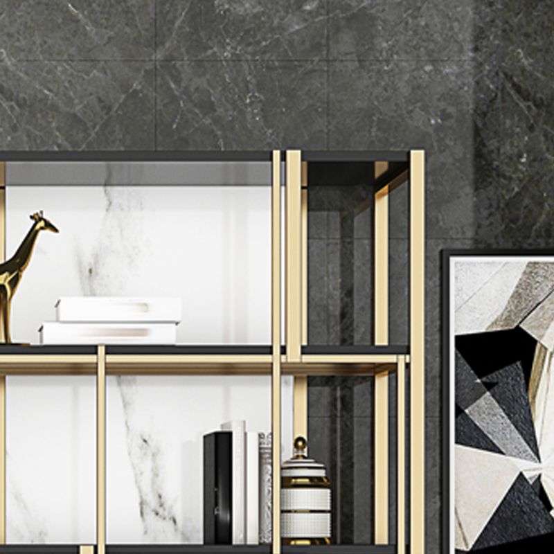 11.81"W 78.74"H Bookshelf Glam Style Open Back Bookcase for Study Room Home Office Clearhalo 'Bookcases' 'furn' 'furn_bookcases' 'Furniture' 'furniture_bookcases' 'kitchen' 'kitchen_bookcases' 'Living Room Furniture' 'Office Furniture' 1200x1200_9821d55c-ad47-4ccb-9f26-d71f02e9fcc0