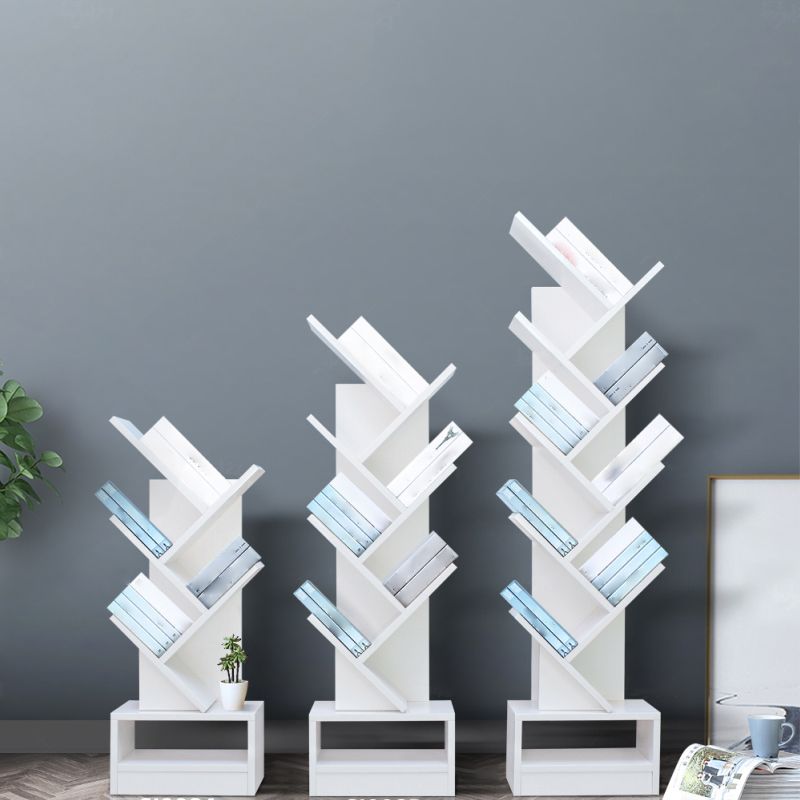 Manufactured Wood Corner Bookshelf Modern Closed Back Vertical Bookcase Clearhalo 'Bookcases' 'furn' 'furn_bookcases' 'Furniture' 'furniture_bookcases' 'Office Furniture' 1200x1200_9821d99d-e2b2-4482-a6c5-c40250b7c8ca