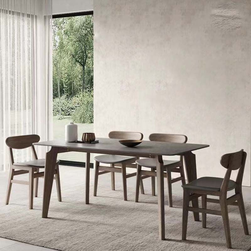 Mesa de comedor moderna de piedra sinterizada, mesa rectangular para uso doméstico