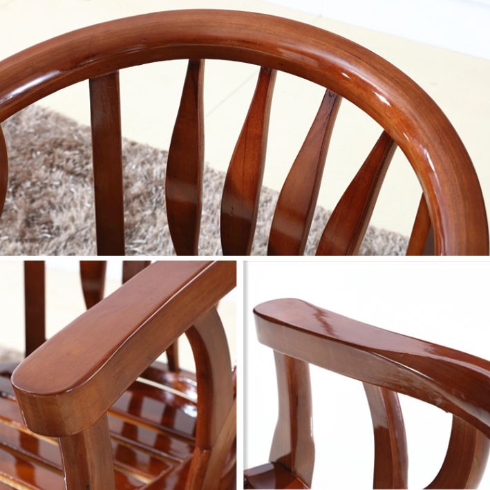 Sedia da pranzo in stile tradizionale sedia a braccio sala da pranzo in legno per hotel