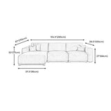Scandinavian Tight Back Square Arm Sofa/Sectional with Stationary for Living Room Clearhalo 'furn' 'furn_sectionals' 'Furniture' 'Living Room Furniture' 'Sectionals' 1200x1200_98238fd3-7384-4ad5-9797-e1e16a8e179a
