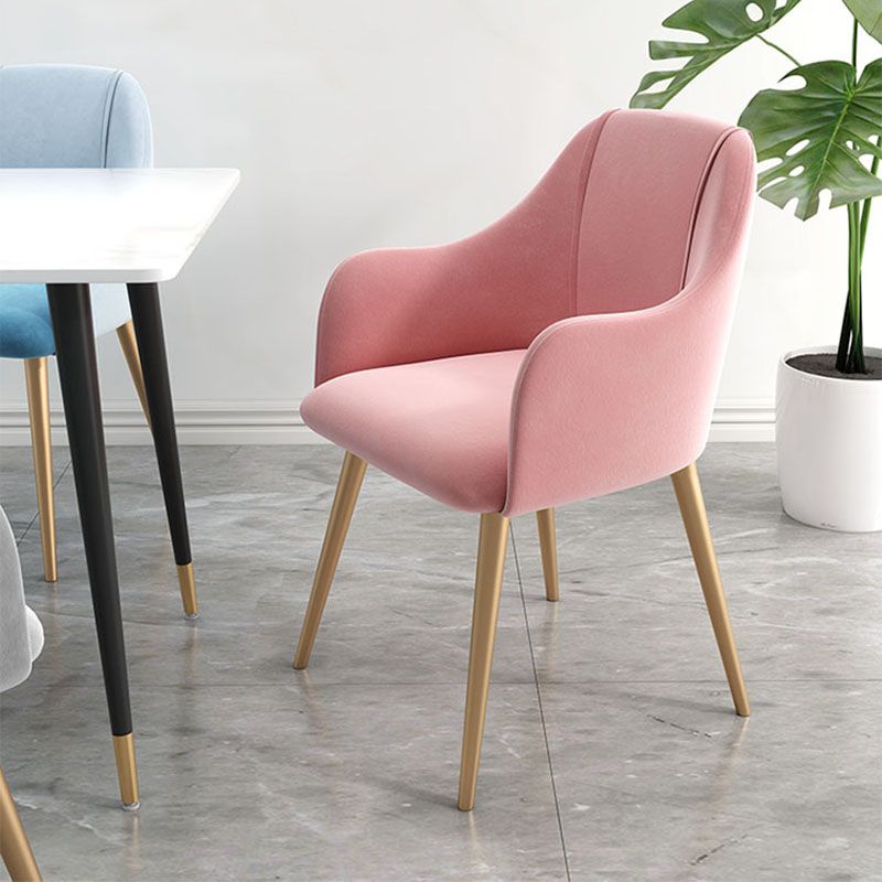 Glam Velvet Dining Room Chairs Arm Metal Dining Side Chair for Restaurant Use Clearhalo ' kitchen&dining_furn' 'Dining Chairs' 'Dining Tables & Seating' 'dining_chair' 'furn' 'furn_dining_chair' 'Furniture' 'furniture_dining_chair' 'Kitchen & Dining Furniture' 'kitchen' 1200x1200_98245817-0f69-4284-83f5-eca7130839fe