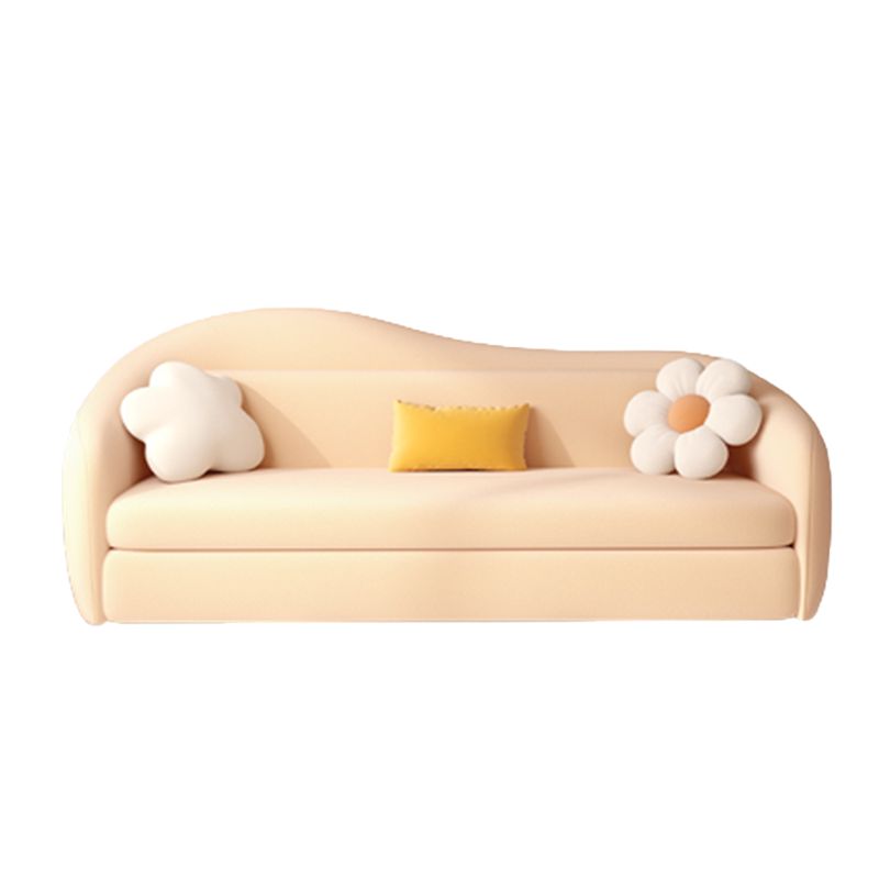 Faux Leather Sofa 37.40" W Convertible Sofa Bed in White for Living Room Clearhalo 'furn' 'furn_sofas' 'Furniture' 'Living Room Furniture' 'Sofa' 'sofas' 1200x1200_9824632a-6eb6-456c-93ac-10b45c53763d